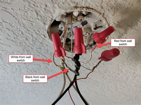 electrical ceiling box wiring black